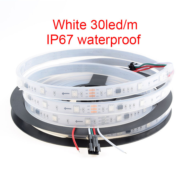 WS2811 DC5/12V Programmable LED Strip Lights, Addressable Digital Full Color Chasing Flexible LED Strips, Outdoor Waterproof, 150LEDs 16.4ft Per Reel By Sale WS2811 DC5/12V Programmable LED Strip Lights, Addressable Digital Full Color Chasing Flexible LED Strips, Outdoor Waterproof, 150LEDs 16.4ft Per Reel By Sale